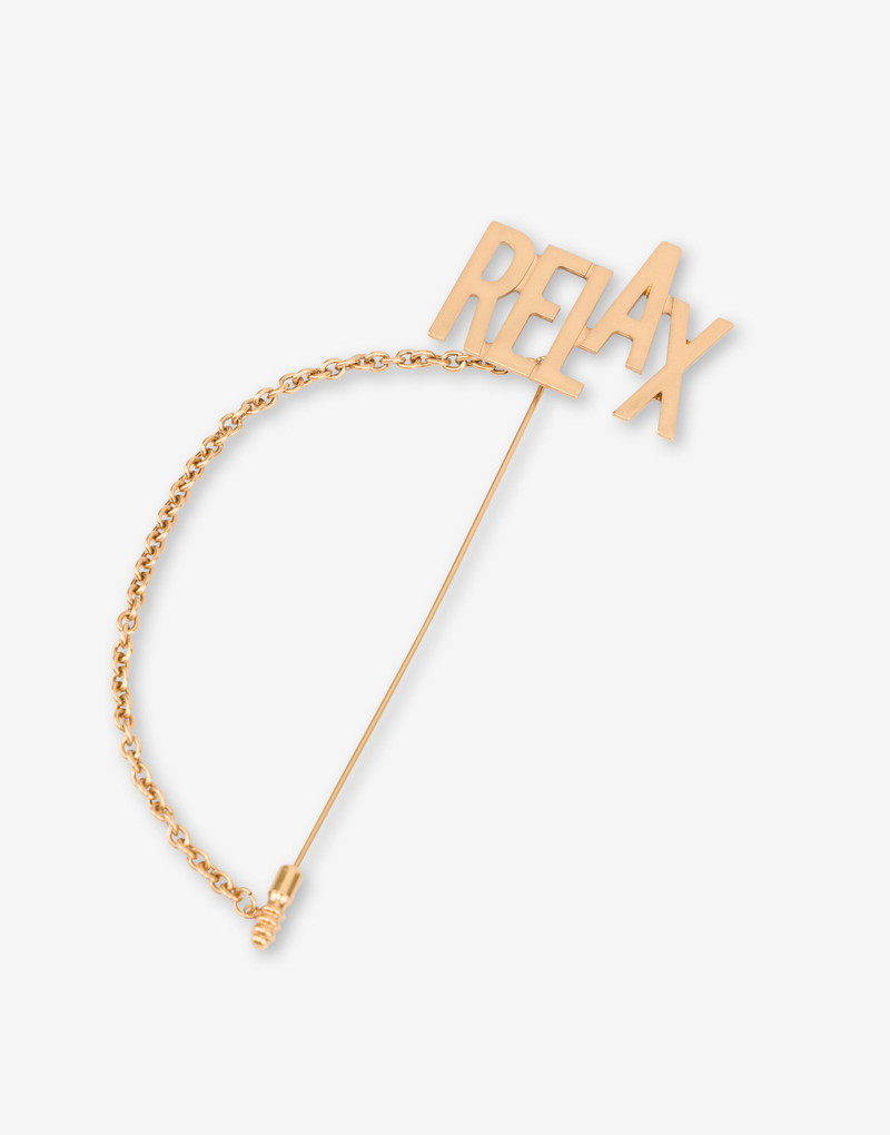 Moschino RELAX CHAIN BROOCH outlook