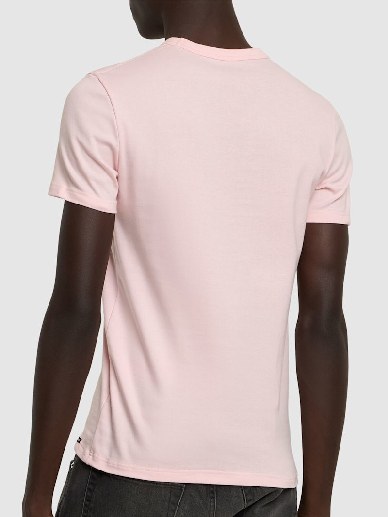 Cotton jersey crewneck t-shirt 3