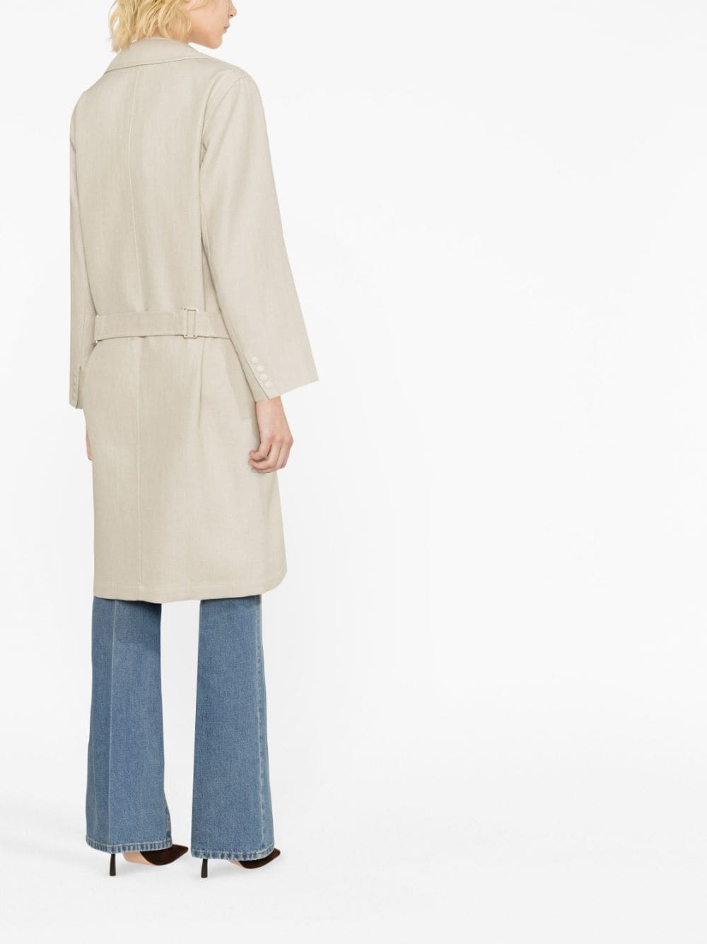 double-breasted duster coat - 3