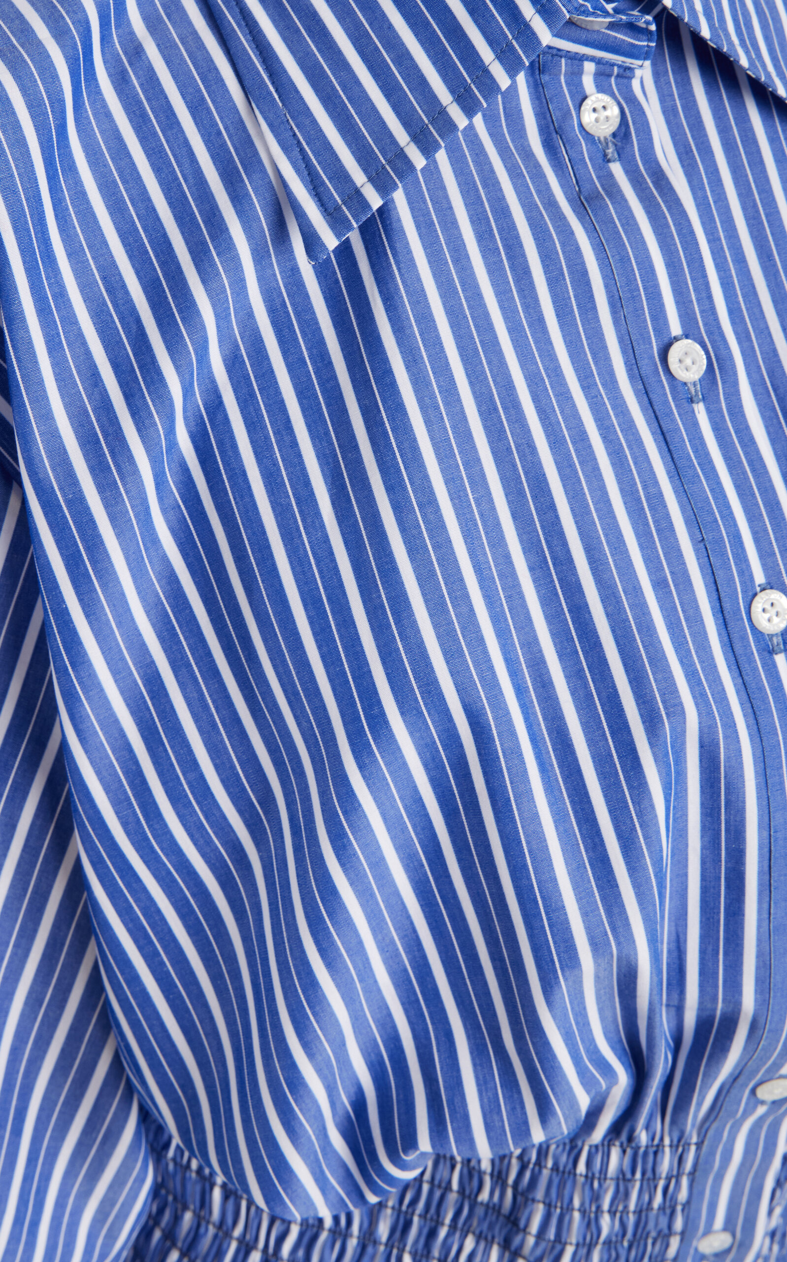 The Harte Smocked Pima Cotton Shirt stripe - 6
