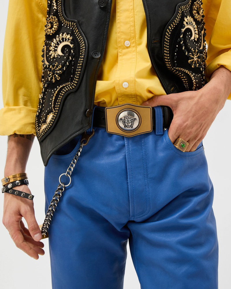 VERSACE Leather Belt 4 cm outlook