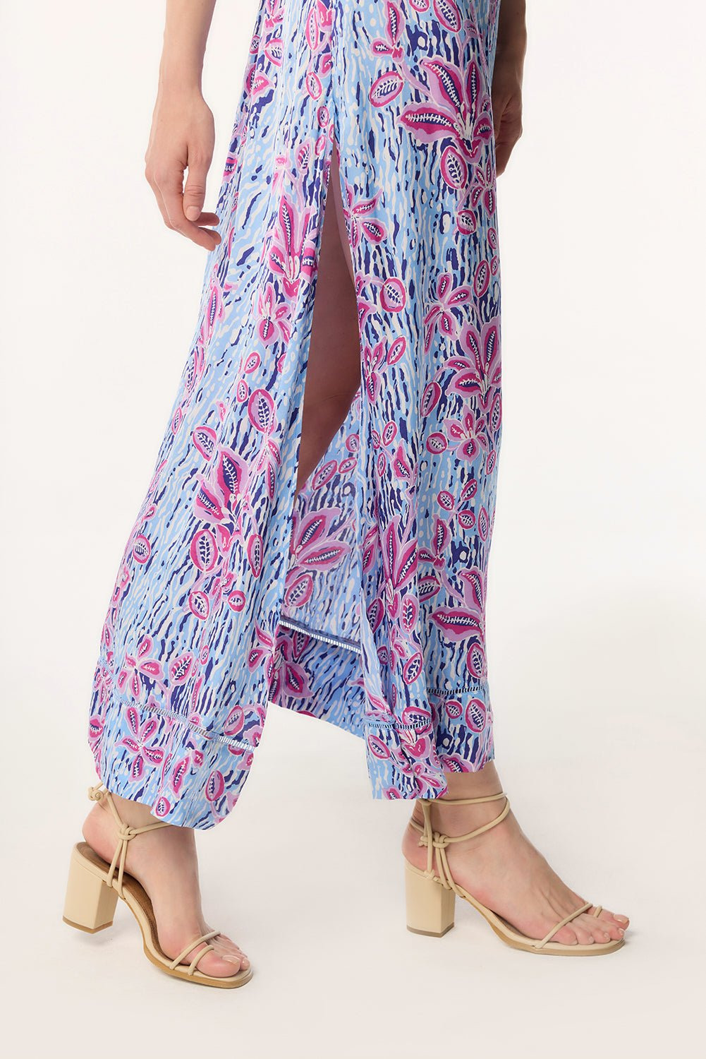 Long Dress Cassandra - Blue Exotic Forest - 3