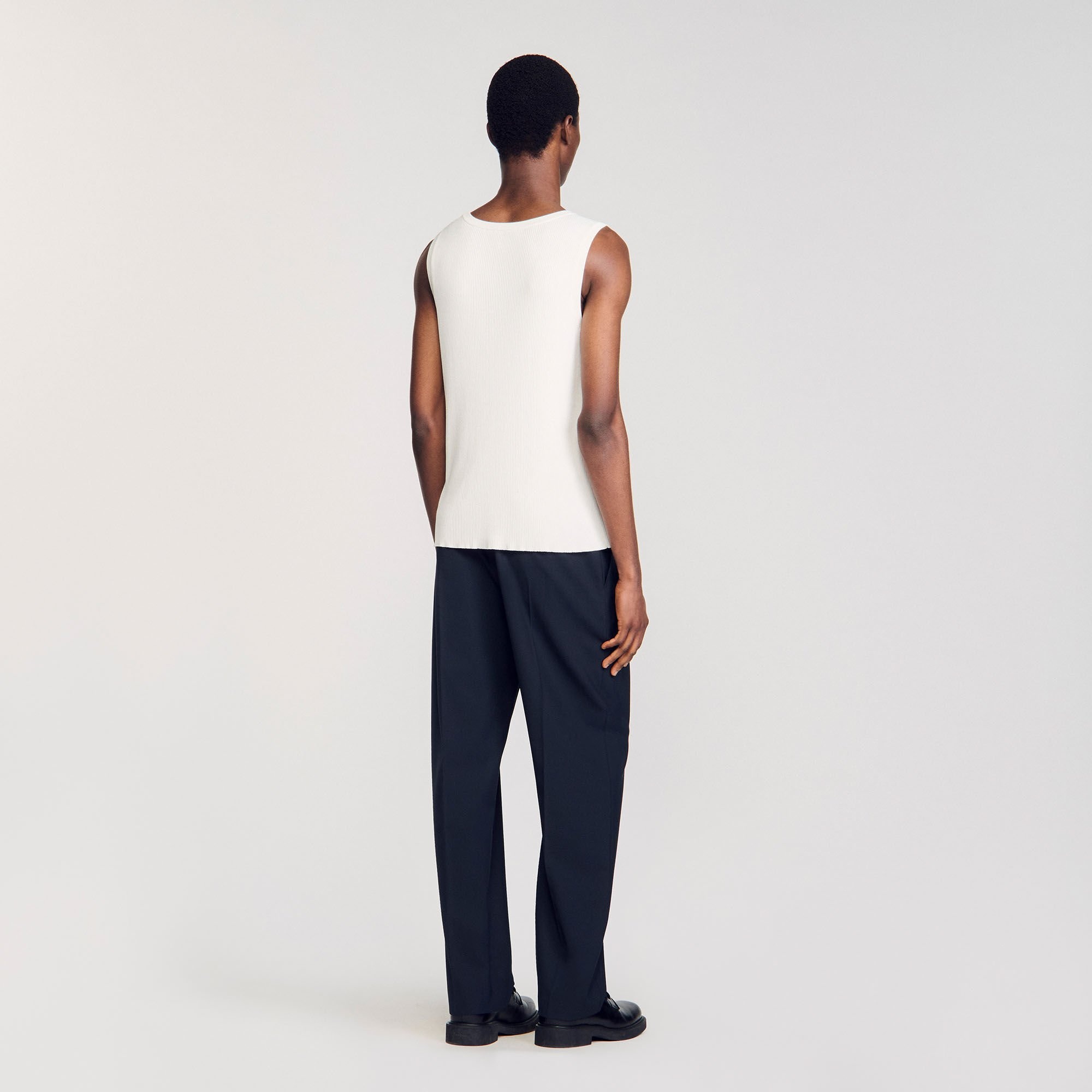 RIB KNIT VEST TOP - 5