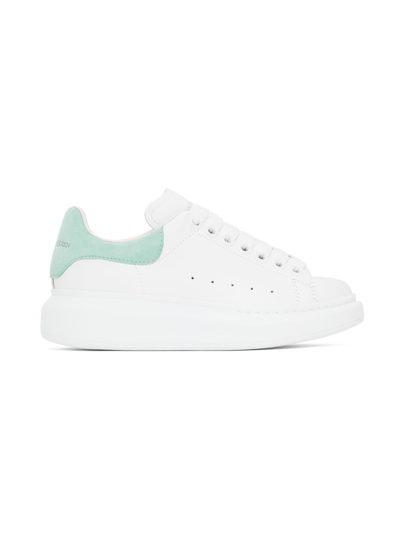 SSENSE Exclusive White & Green Oversized Sneakers - 1