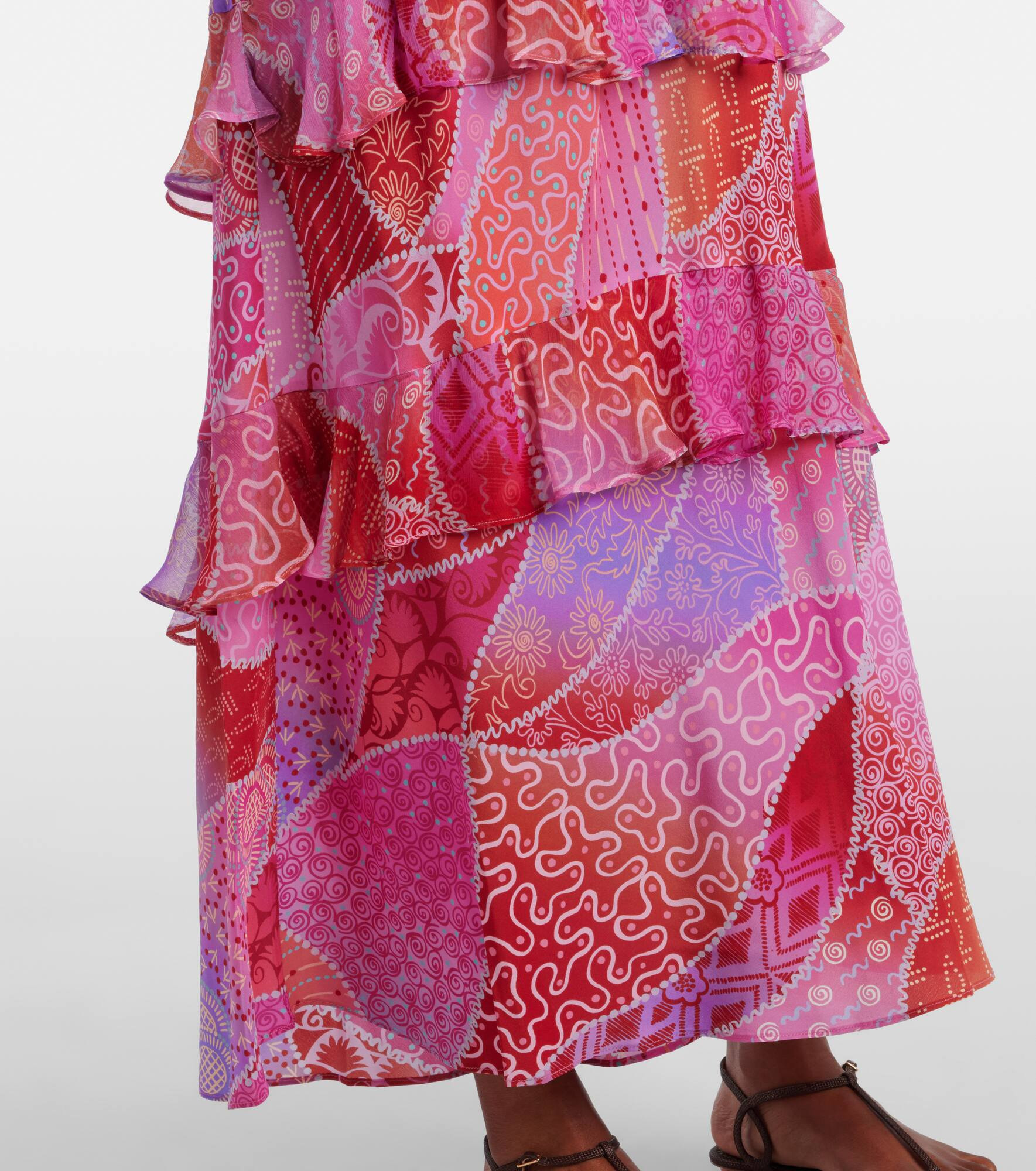Meena printed silk maxi dress - 6