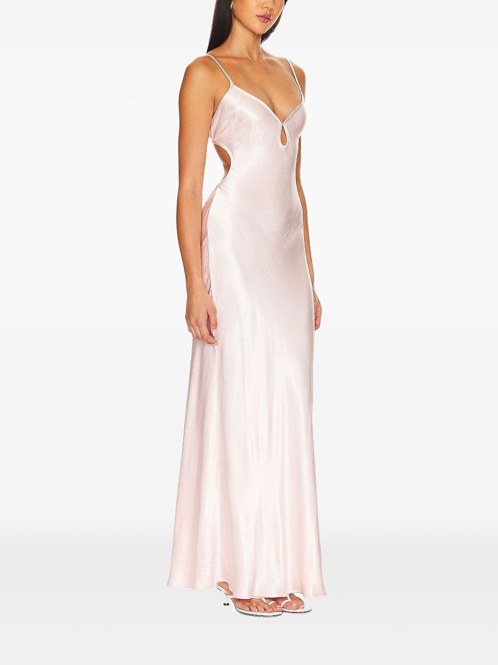 open-back slip maxi party dress - 2