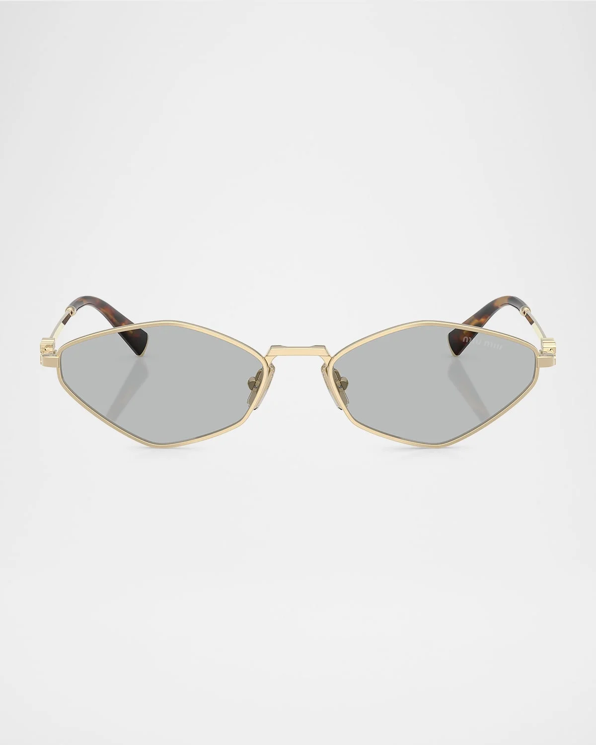 Metal Geometric Oval Sunglasses - 1
