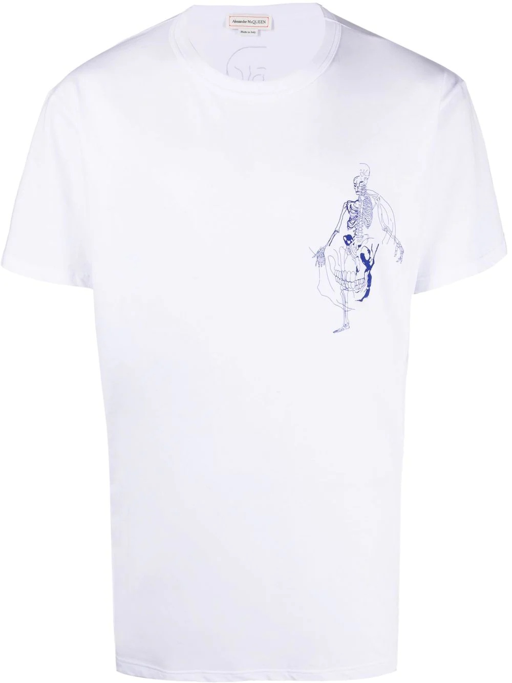 skeleton print cotton T-shirt - 1