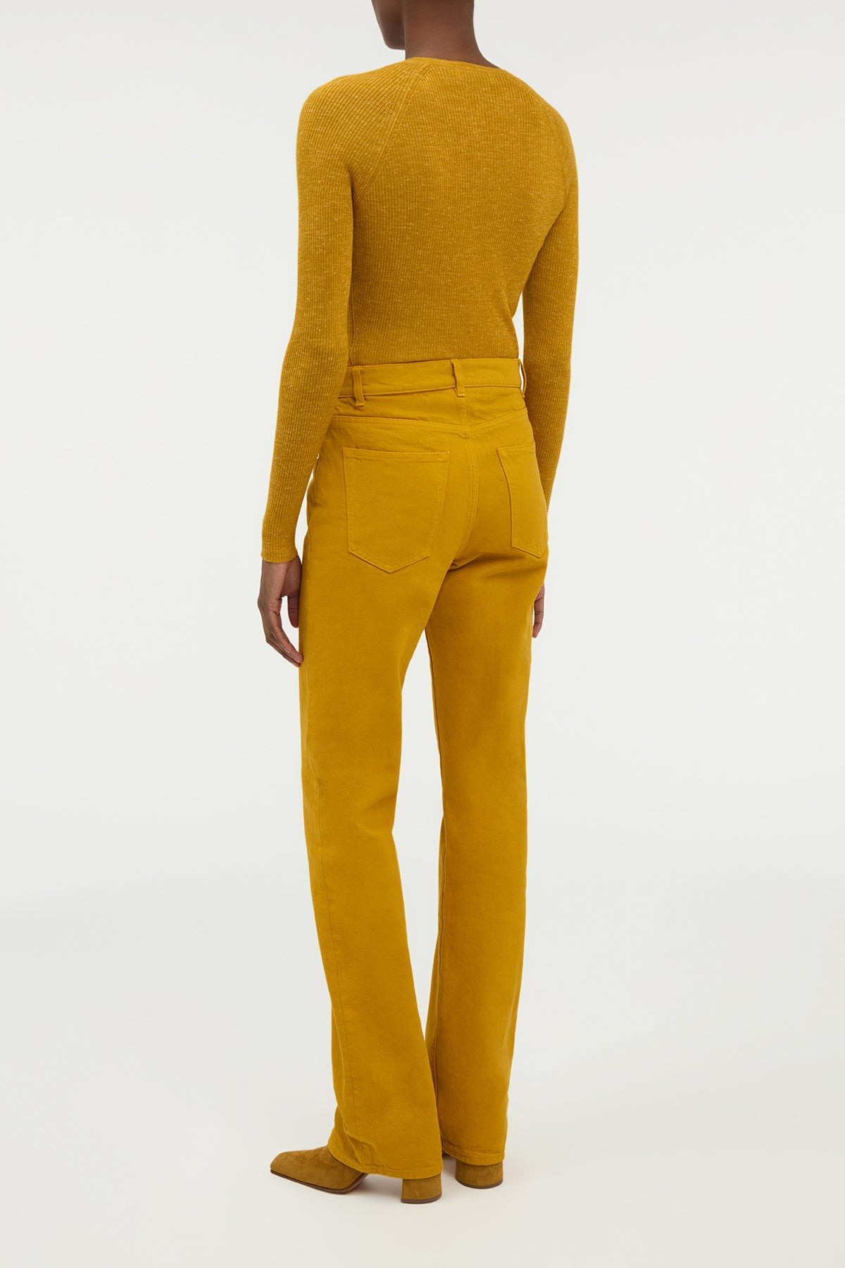 Anges Knit Henley in Golden Birch Cashmere Silk with Hemp - 5