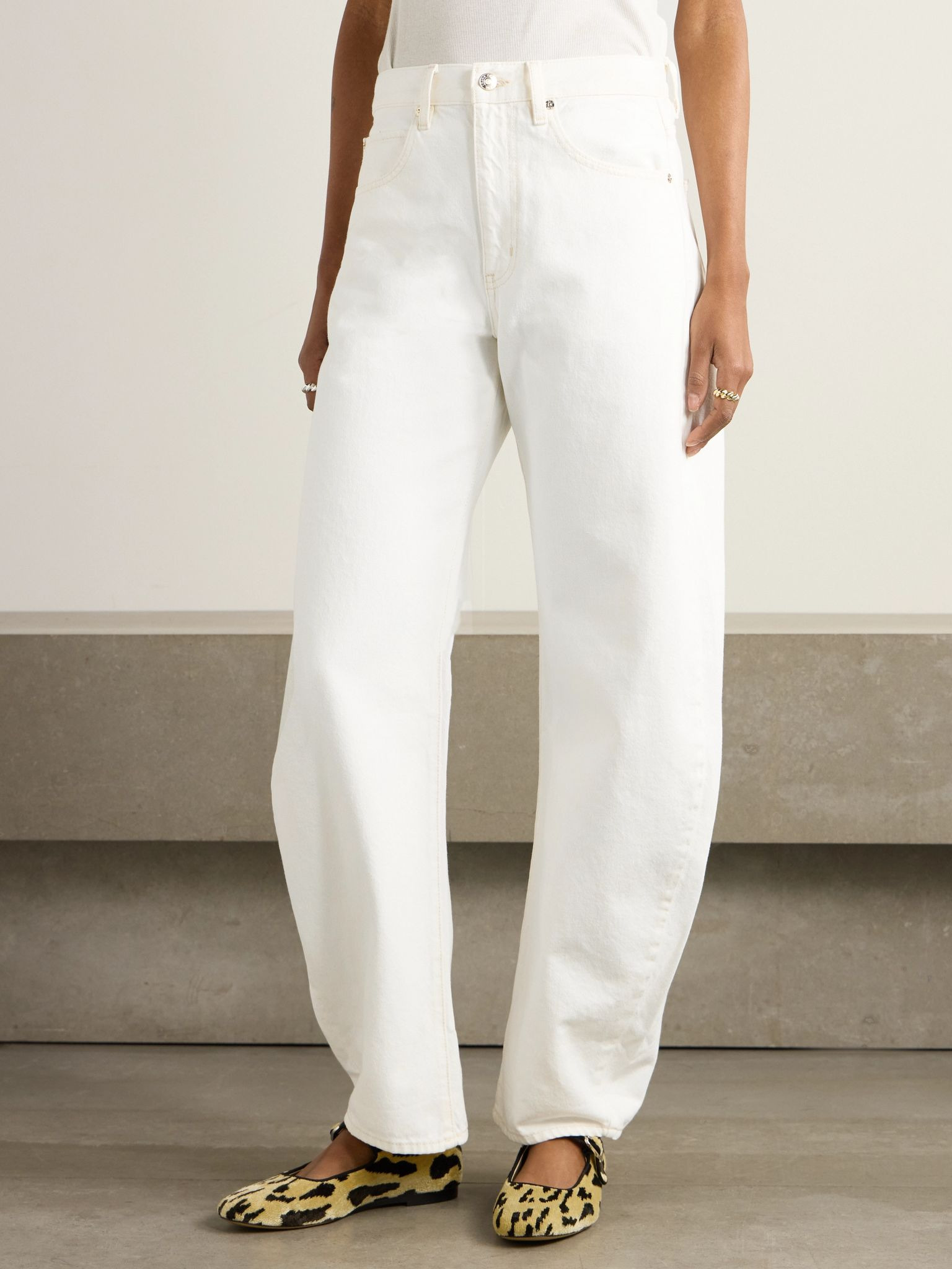 The Bubble wide-leg jeans White - 3