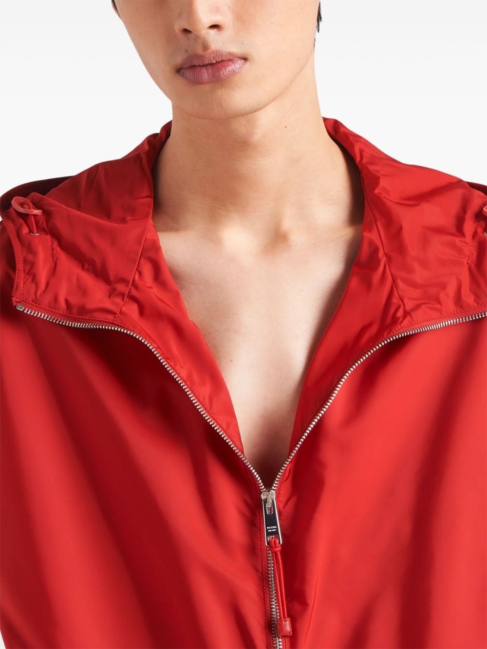 enamel-logo hooded jacket - 4
