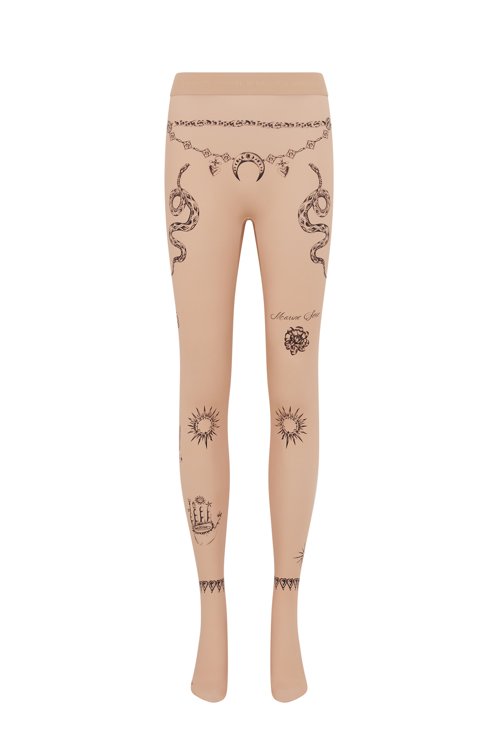 Tattoo Printed Jersey Leggings - 1