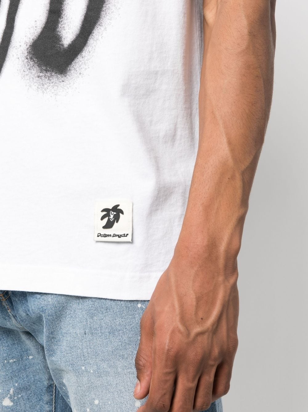 spray logo-print cotton T-shirt - 5