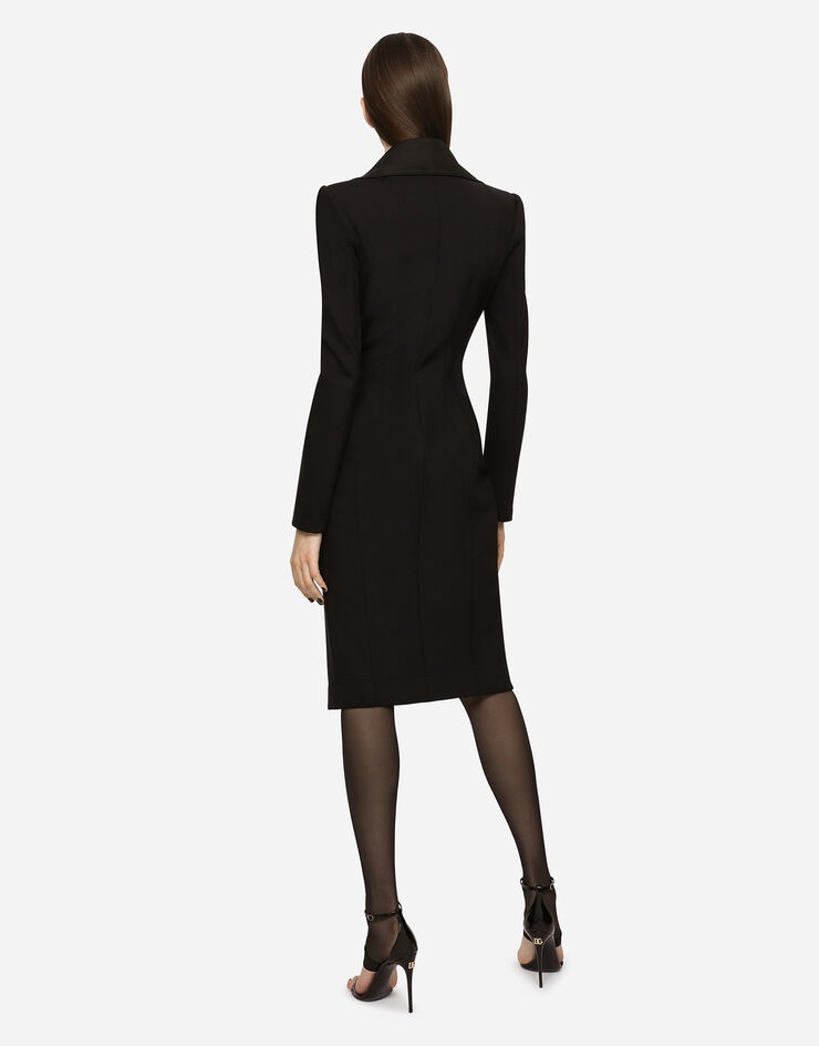 Technical jersey midi coat dress - 2