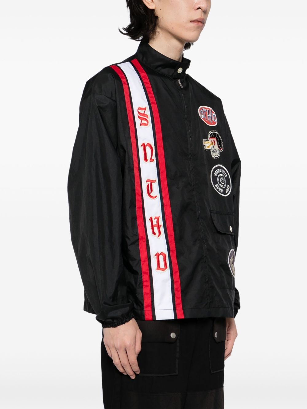 badges zip-up jacket - 3