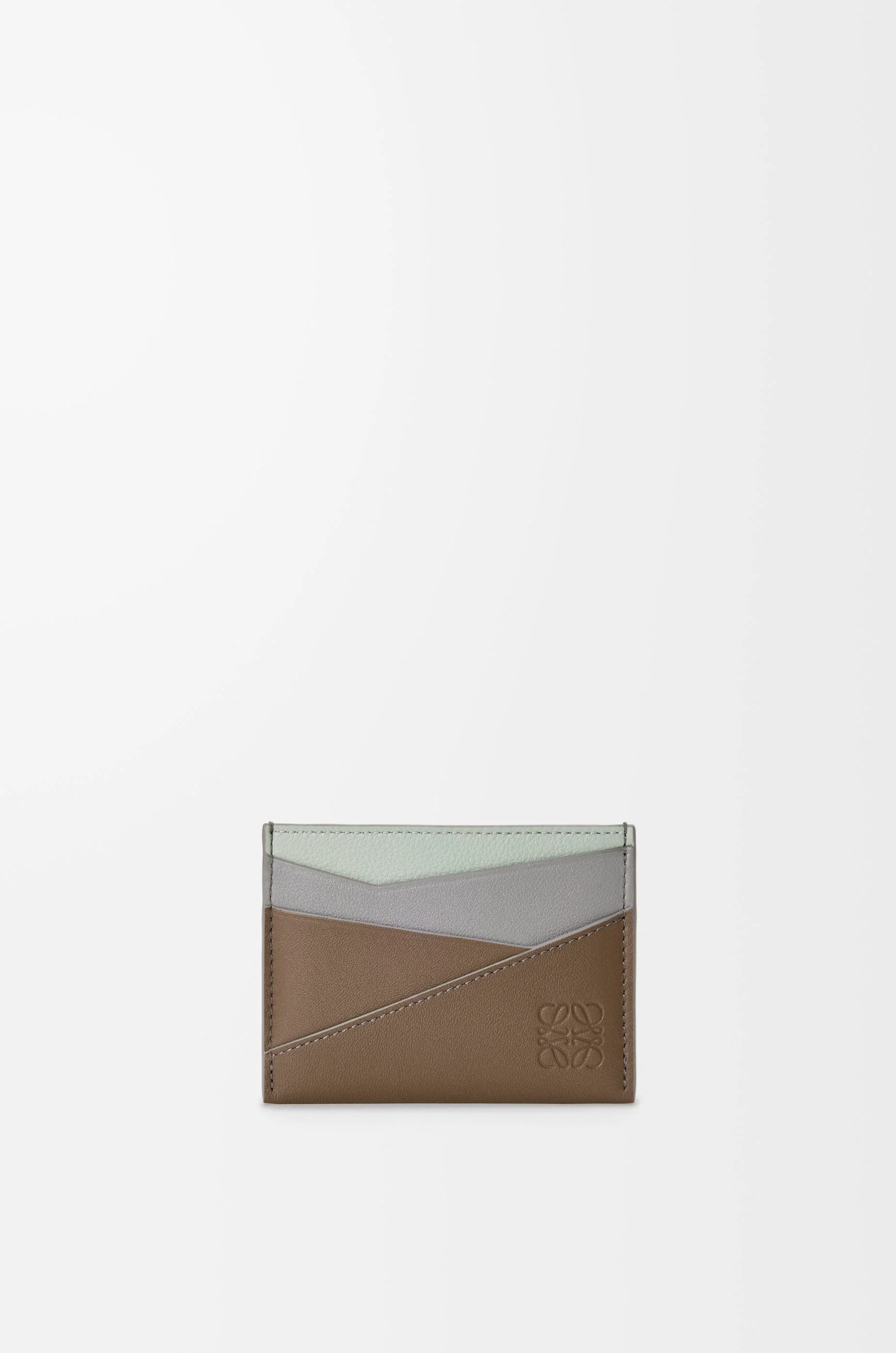 Puzzle plain cardholder in classic calfskin - 1