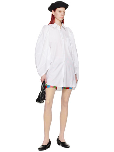 Comme Des Garçons White Button Midi Dress outlook