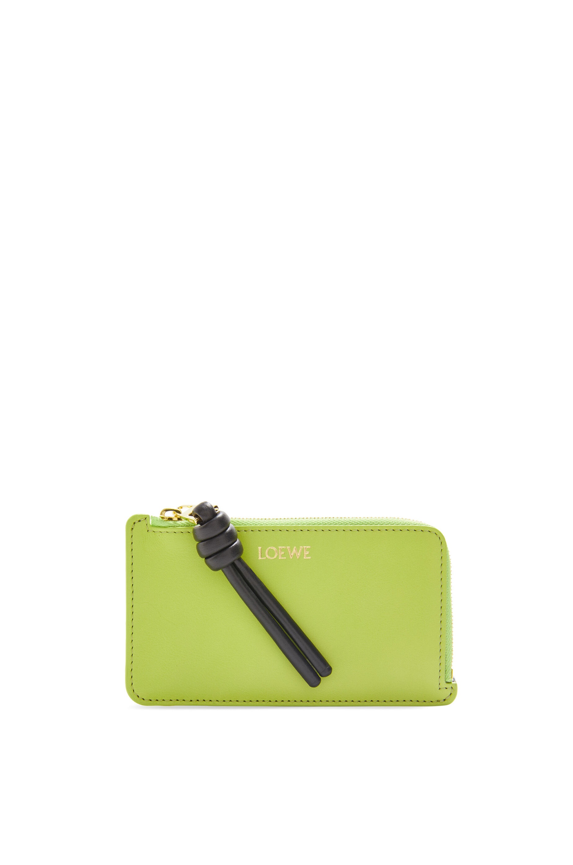 Knot coin cardholder in shiny nappa calfskin - 1