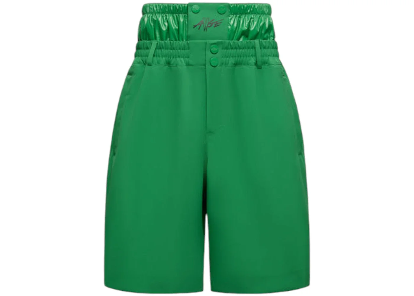 Moncler x A$AP Rocky Logo Print Shorts Bright Green - 1
