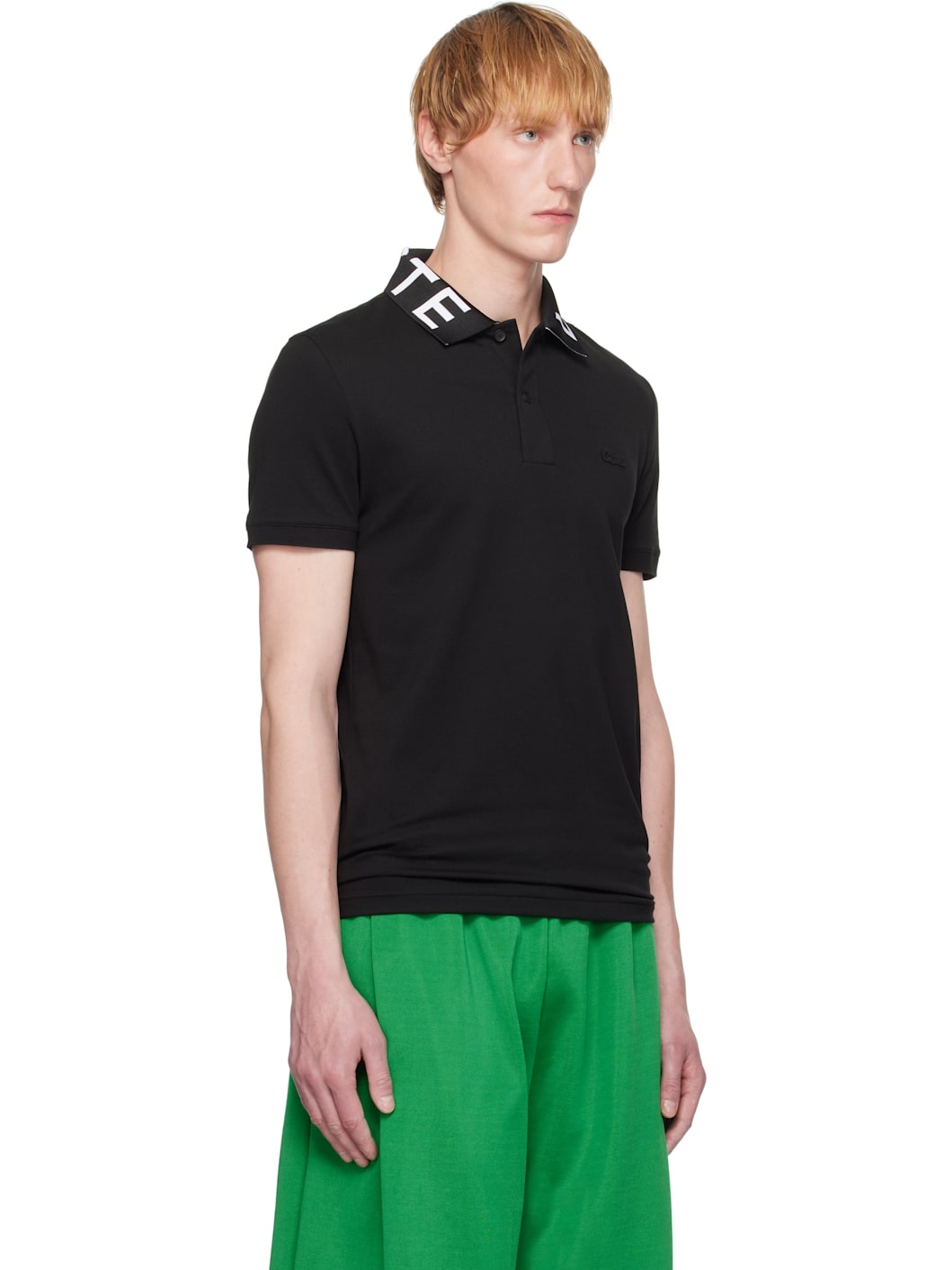 Black Slim Fit Branded Polo - 2