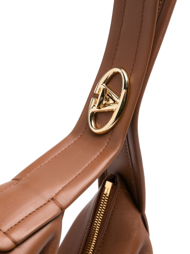 VLogo leather shoulder bag 4
