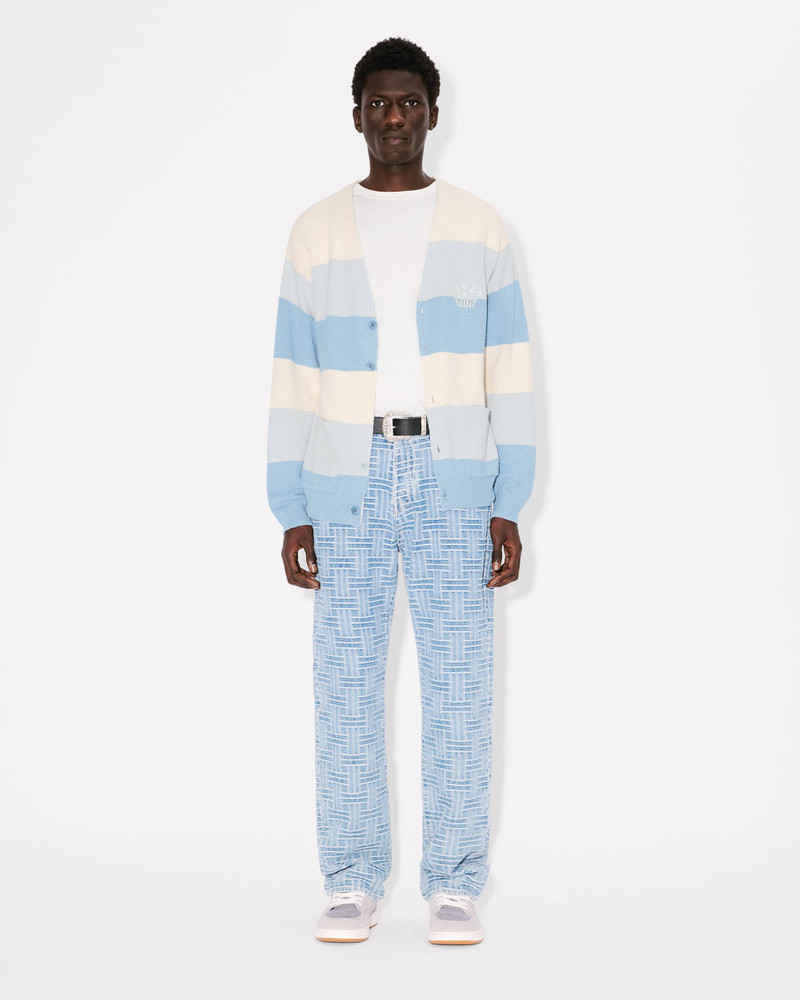 Embroidered stripes cardigan in cotton blend 5