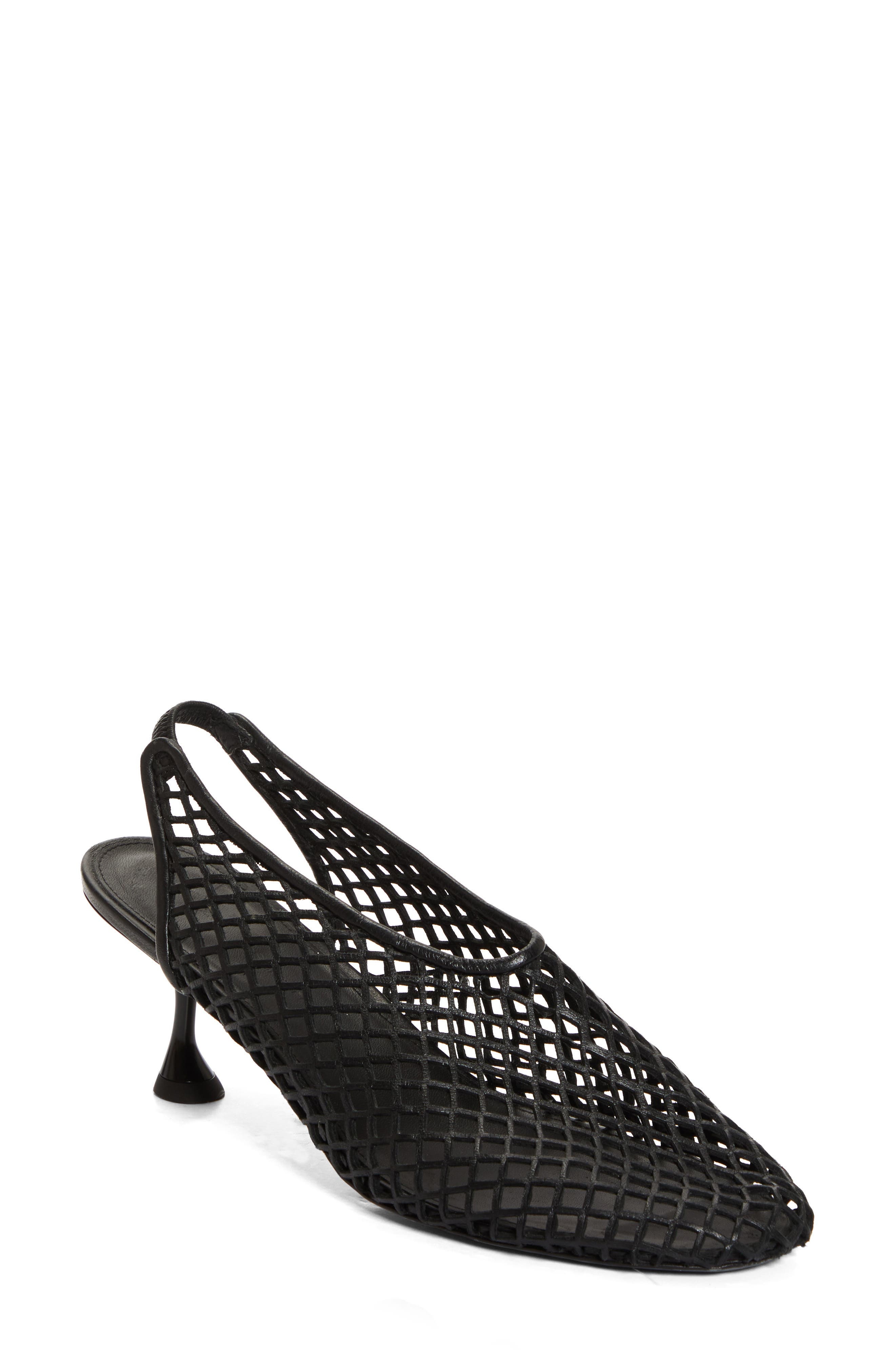 Proenza Schouler Tee Perforated Slingback Pump in 001 Black at Nordstrom - 1