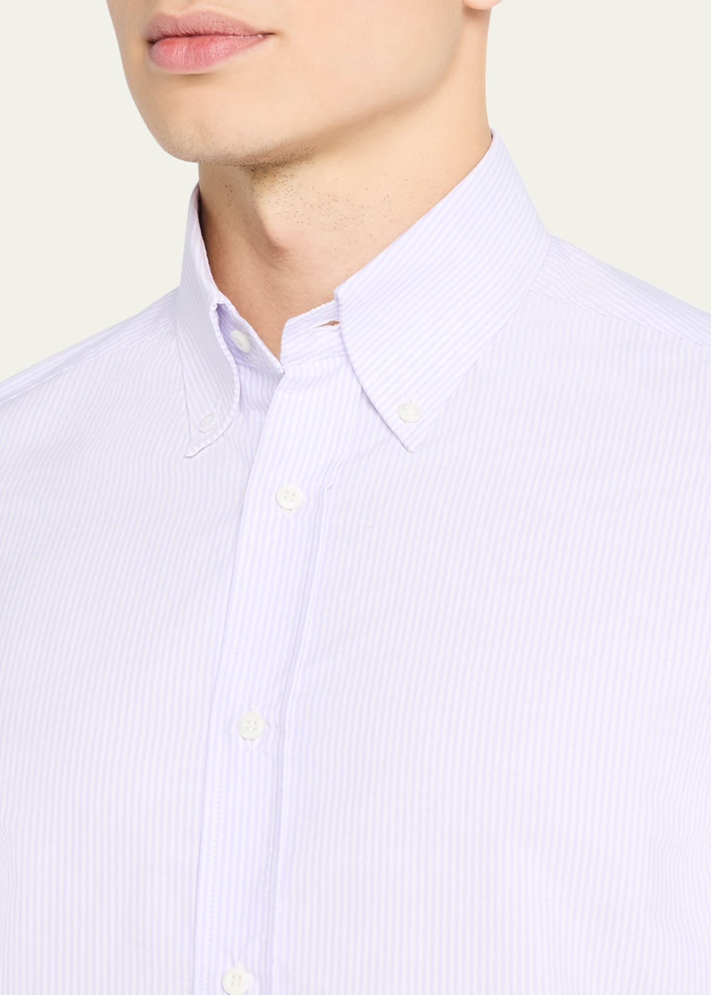 Men's Cotton Micro-Stripe Sport Shirt - 5