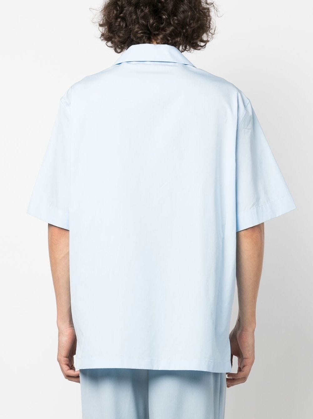 embroidered-logo cotton shirt - 4