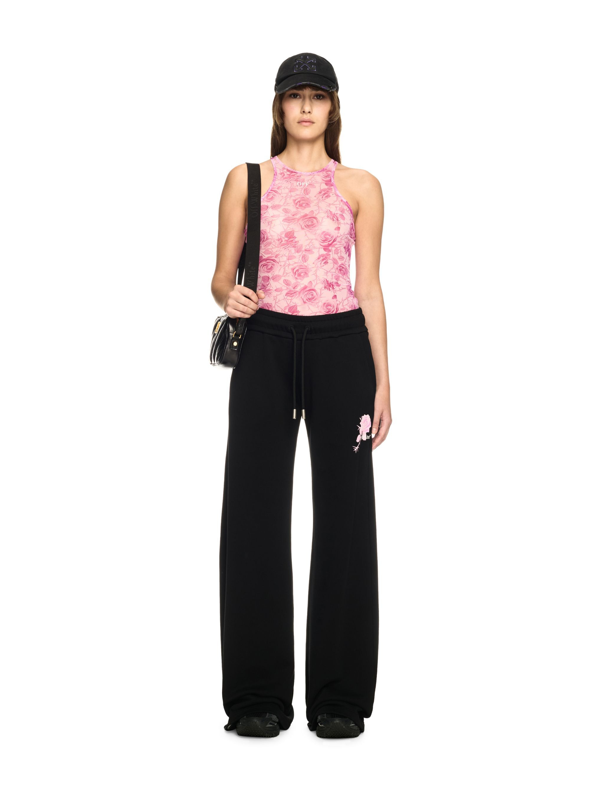 Pink Stamp Roses Racerback Tank Top - 2