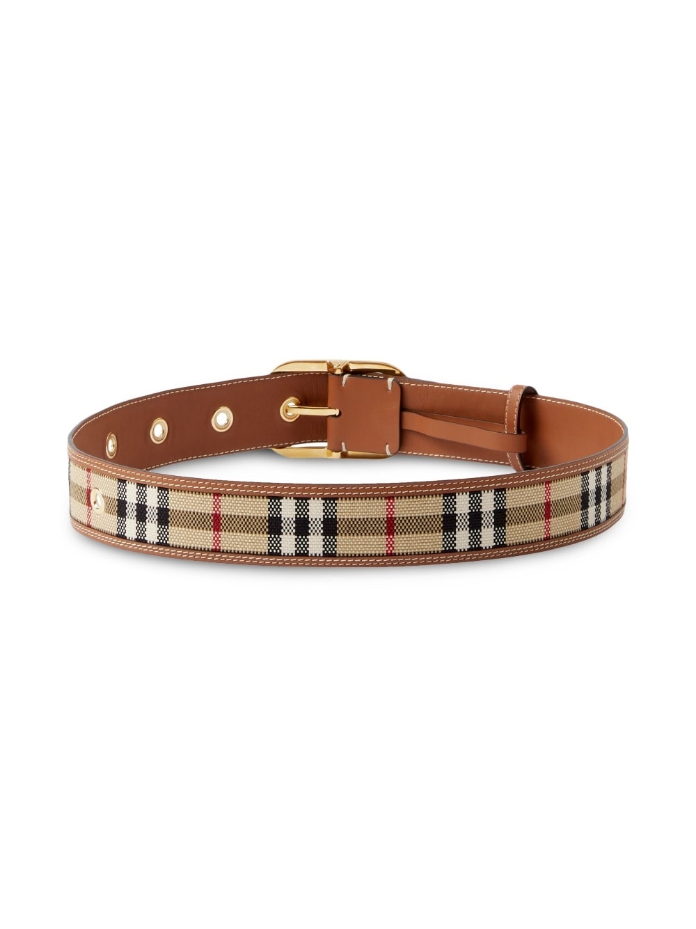 Vintage Check leather belt - 2