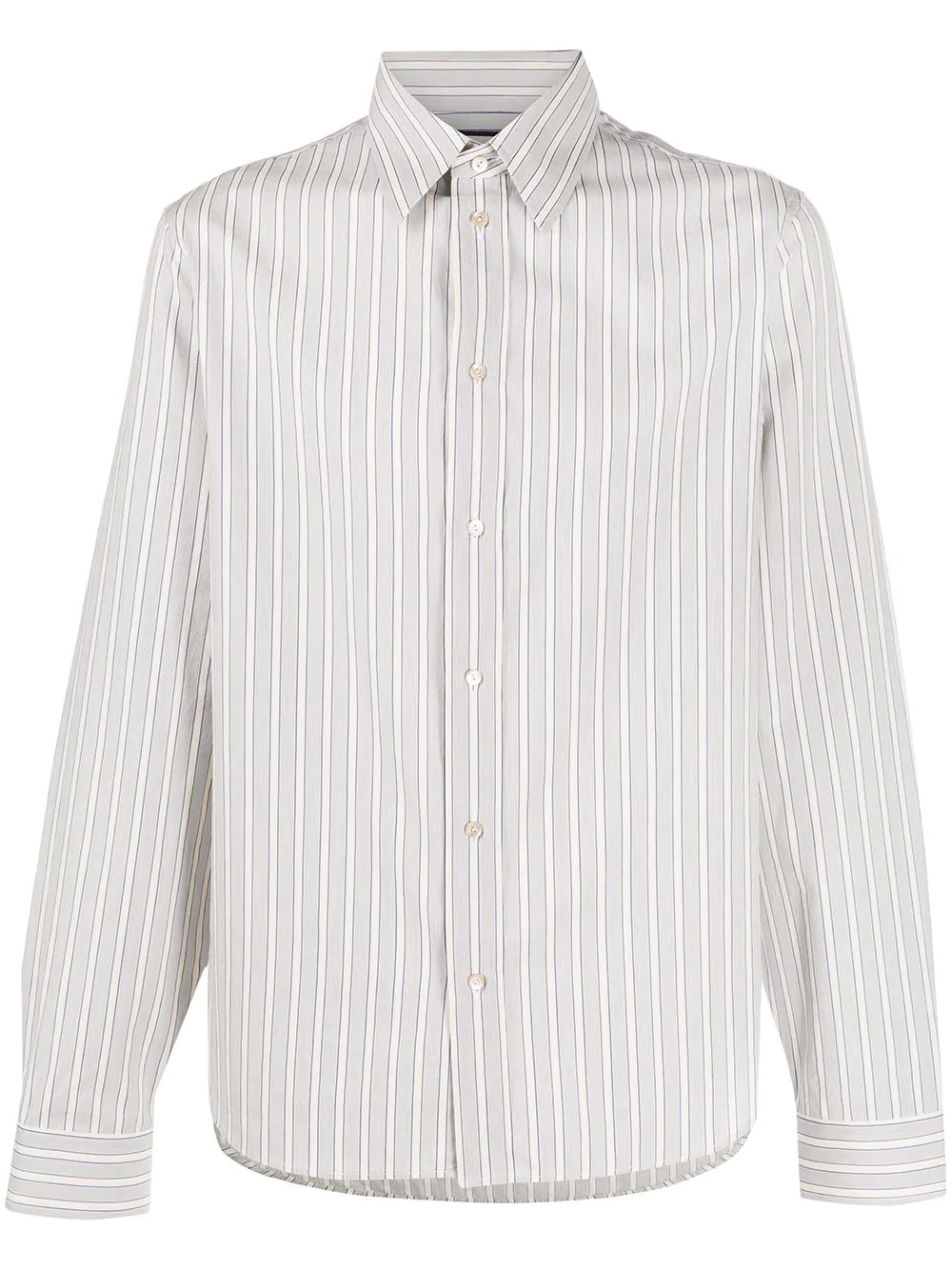 striped long-sleeved shirt - 1