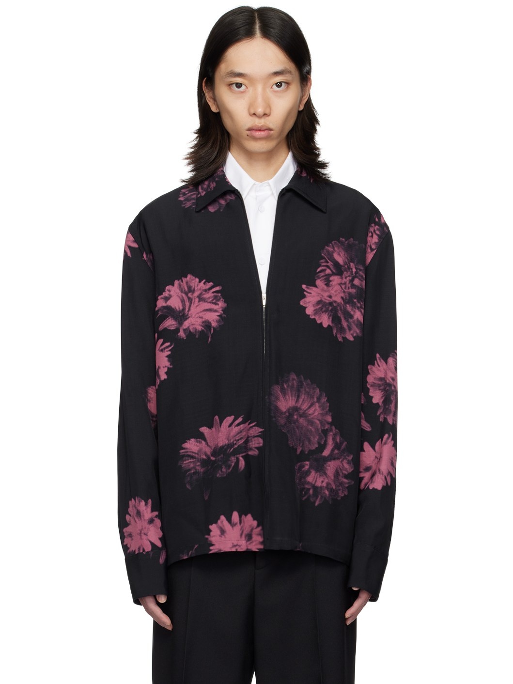 Navy Floral Shirt - 1