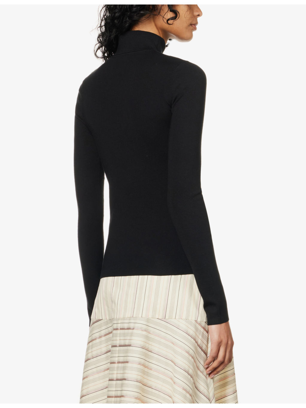 High-neck stretch silk-blend jumper - 4