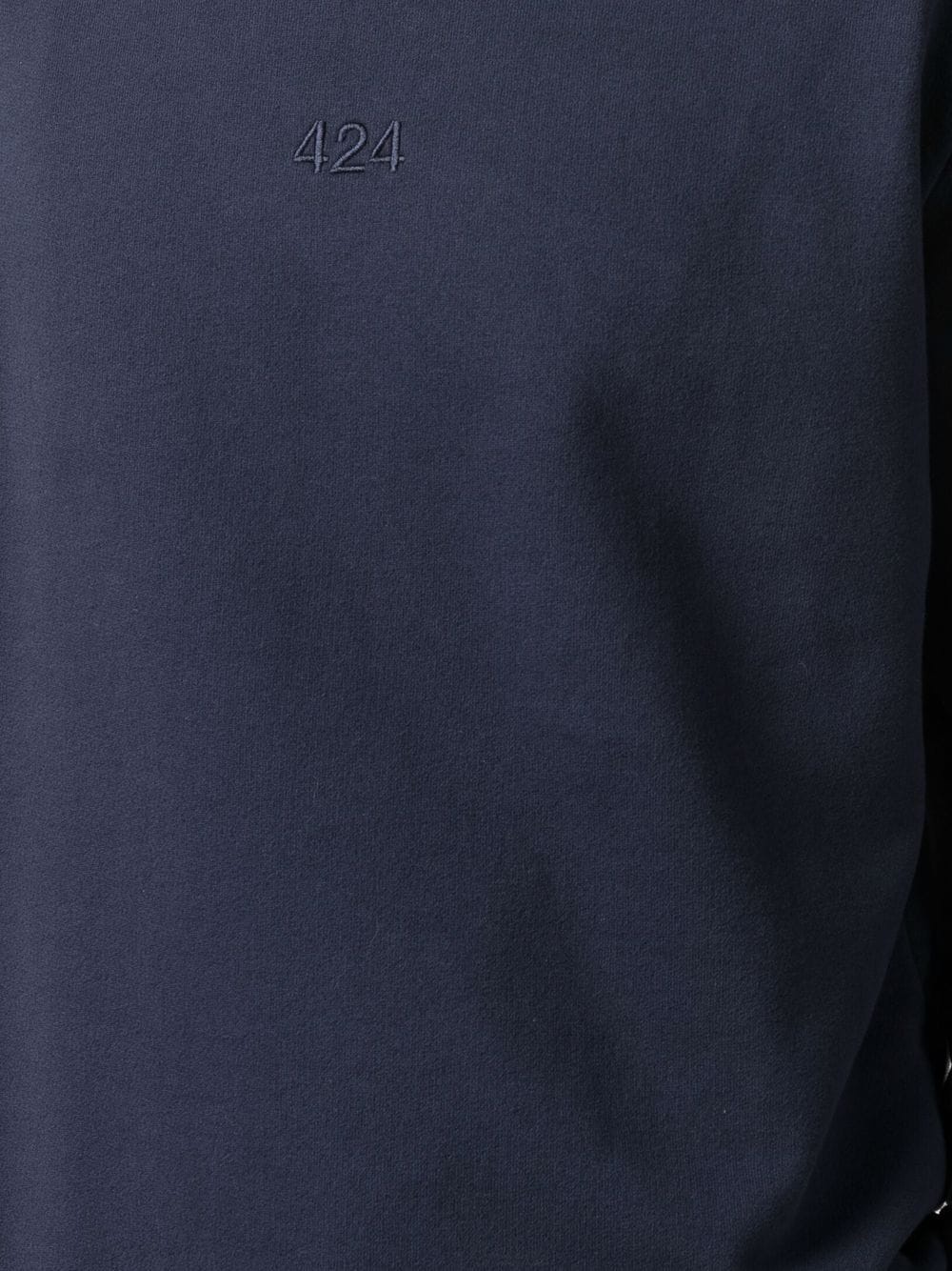 embroidered-logo crew neck sweatshirt - 5