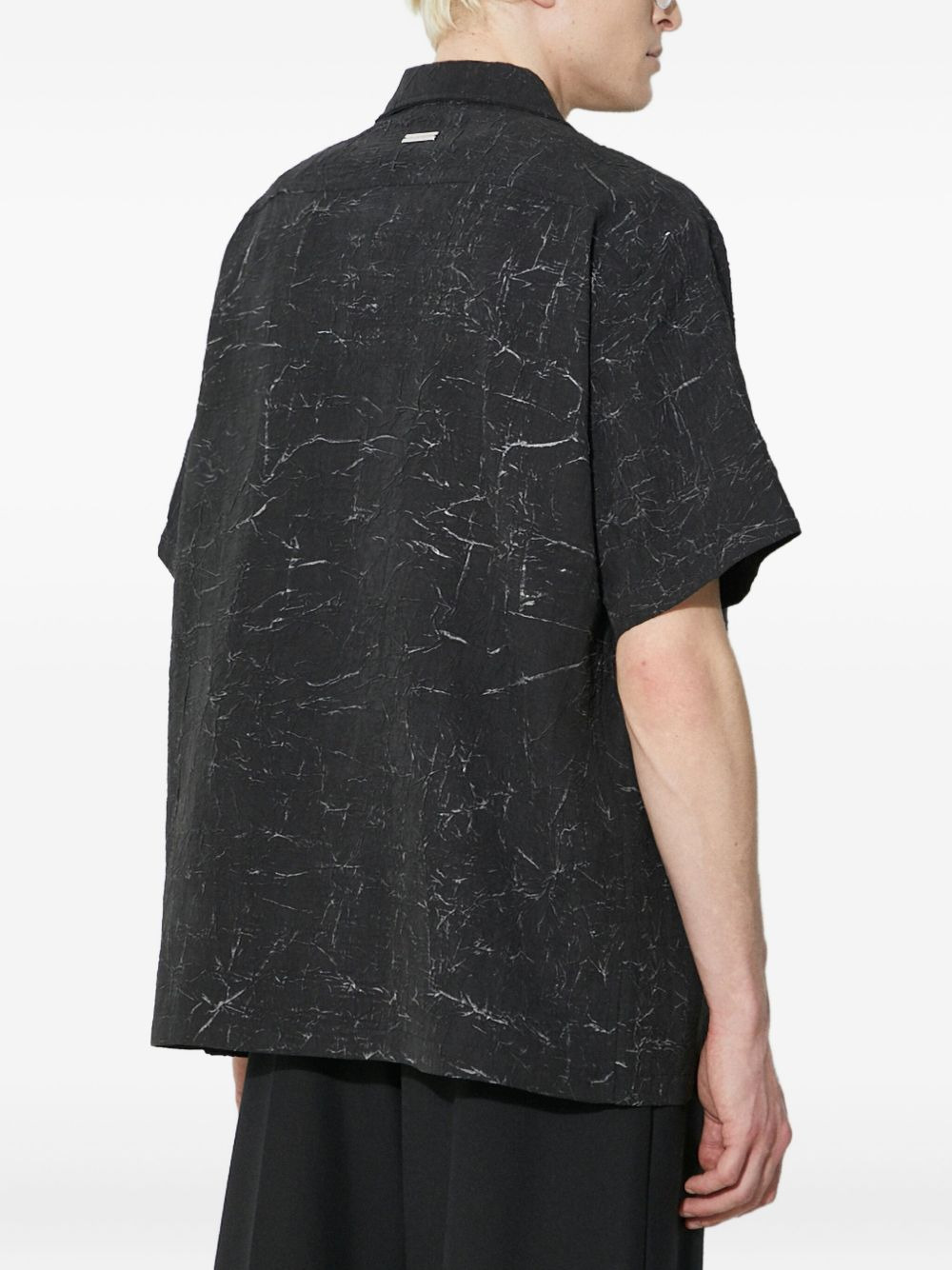 crackle-print short-sleeve shirt - 2