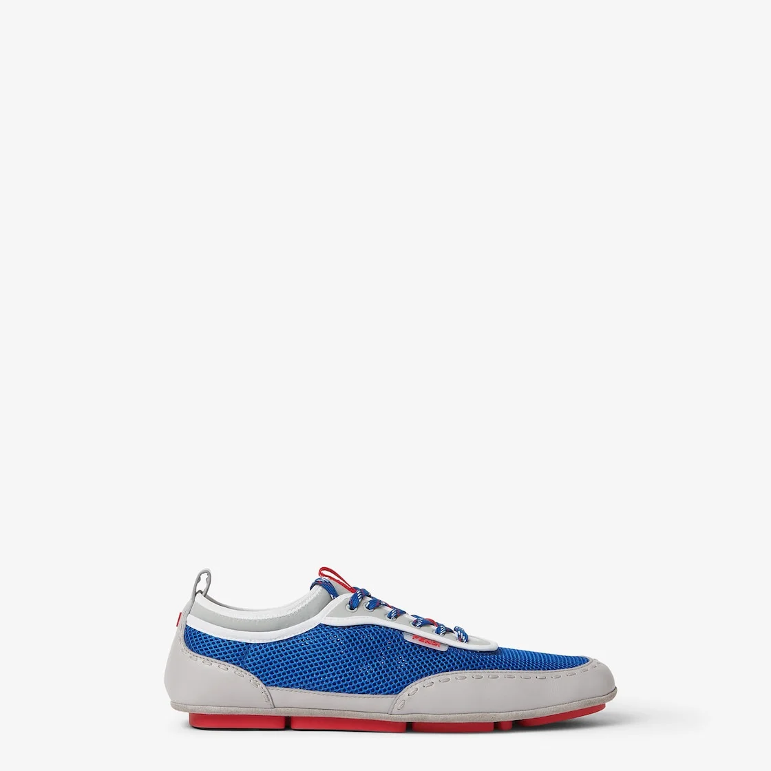 Fendi Fit sneakers Neon blue mesh and gray leather low-tops - 1