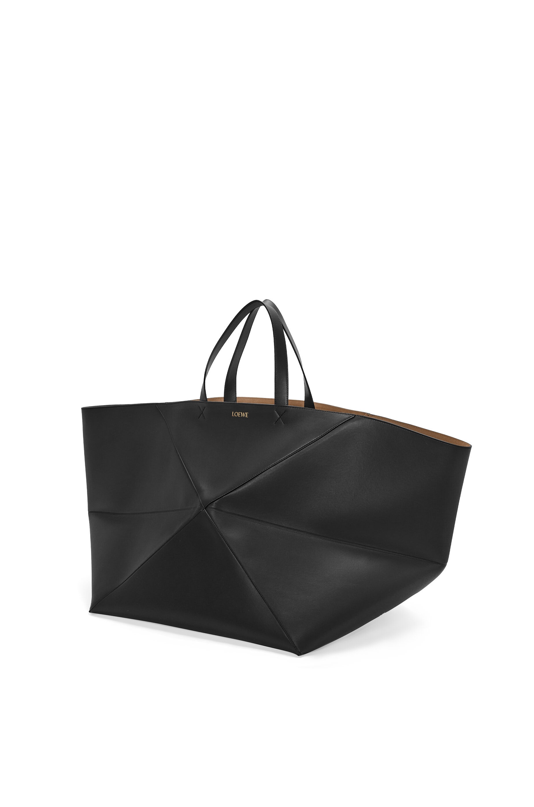 XXL Puzzle Fold Tote in shiny calfskin - 4