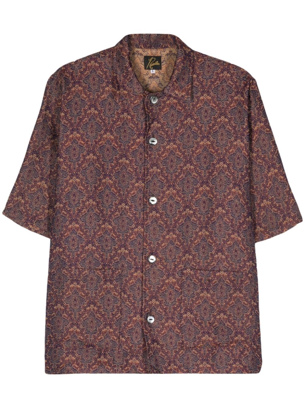 patterned-jacquard shirt - 1