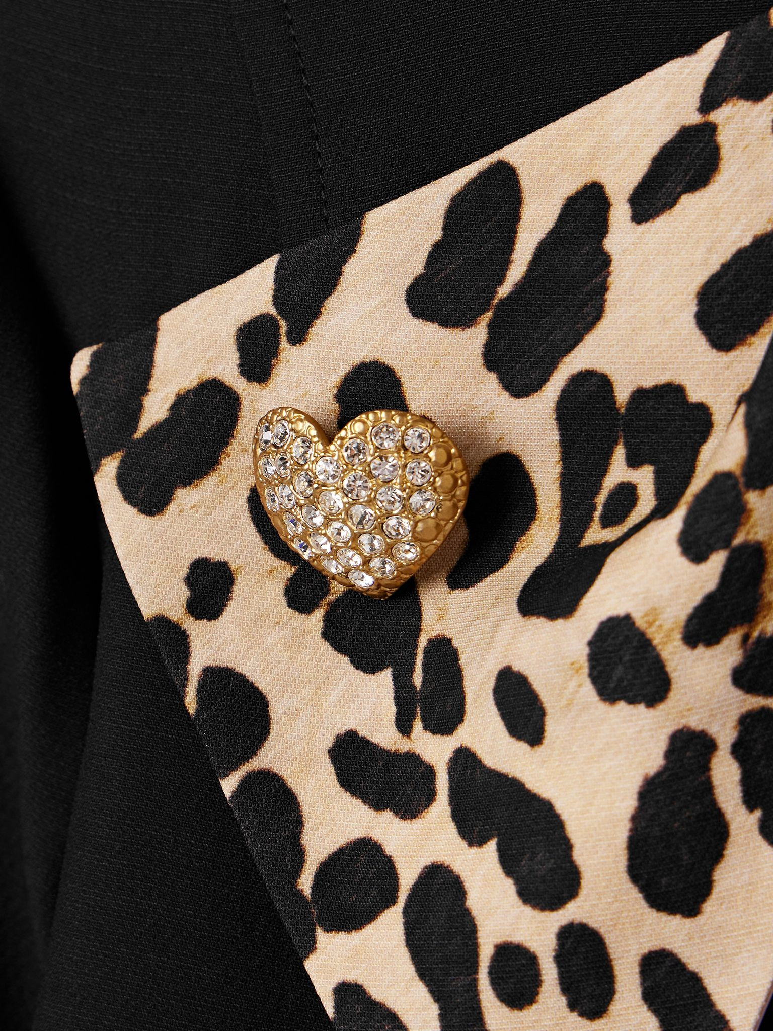 Embellished leopard-print wool and silk-blend midi dress Black - 4