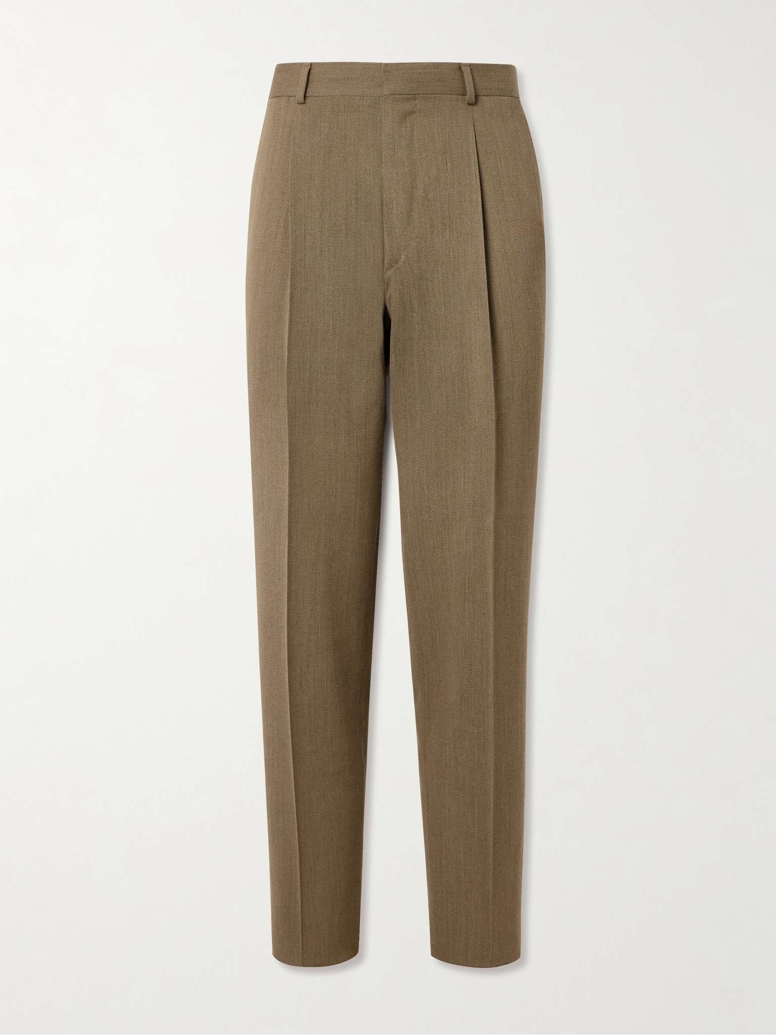 Tapered Pleated Wool-Twill Suit Trousers - 1