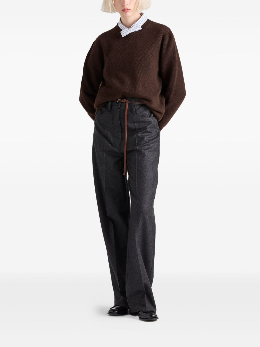 ribbed-knit crew-neck sweater - 2
