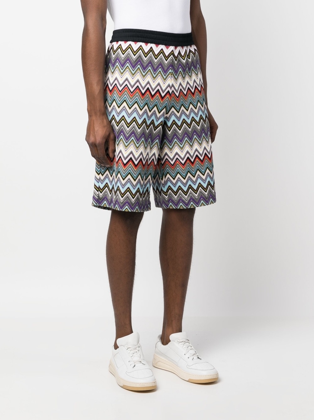 zigzag-woven Bermuda shorts - 3