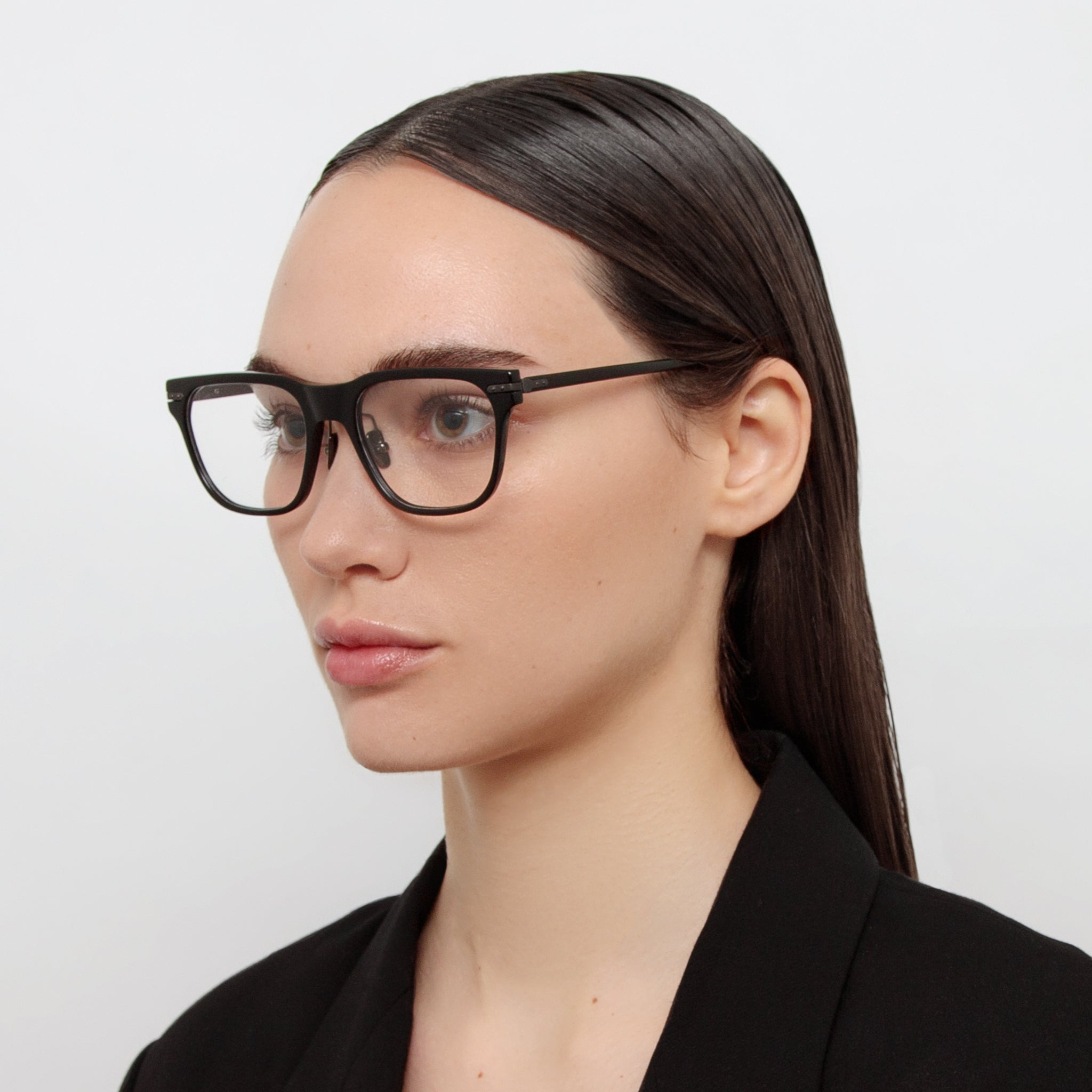 MEN'S COVE OPTICAL D-FRAME IN BLACK AND MATT NICKEL (ASIAN FIT) - 3