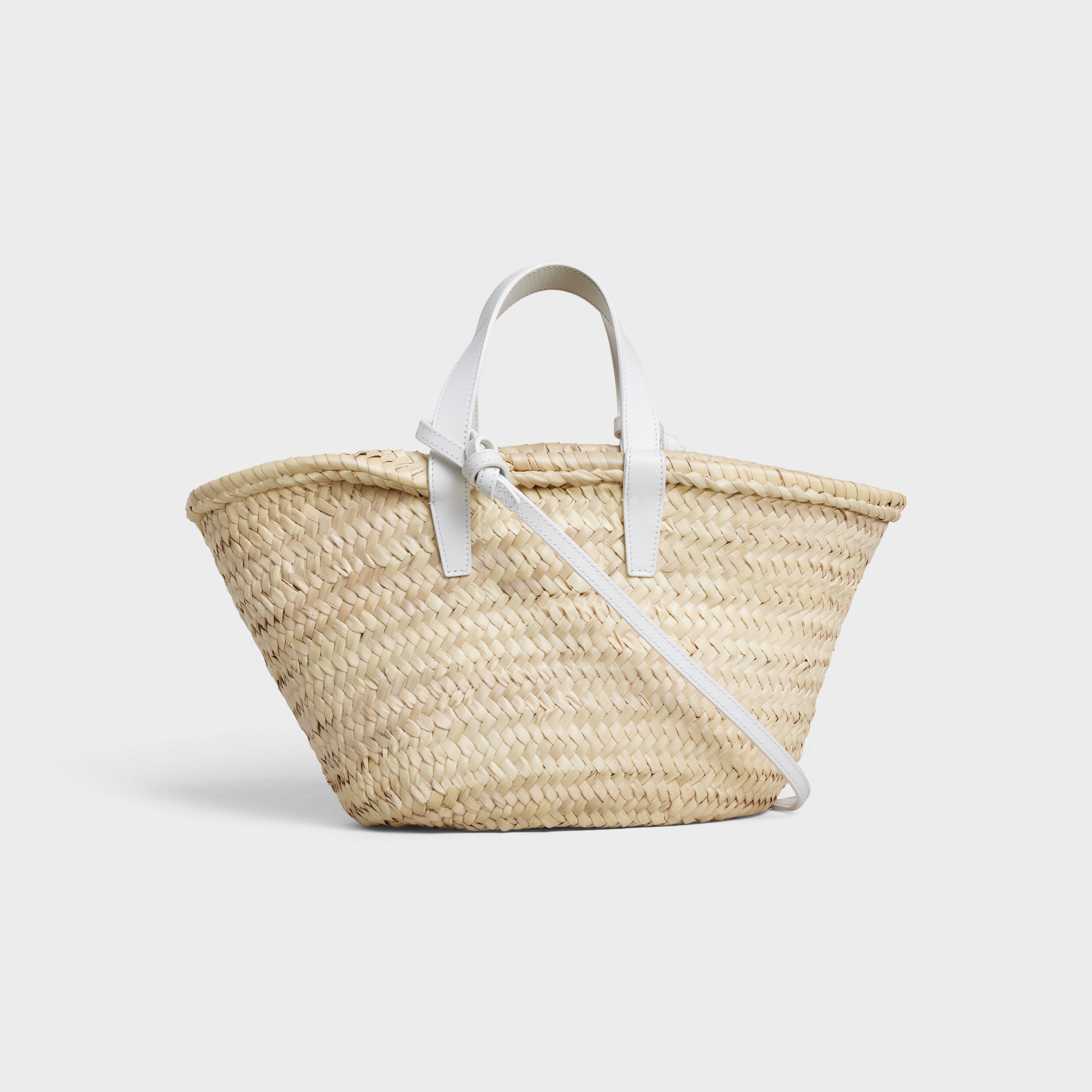 Teen Triomphe Celine Classic Panier in palm leaves and Calfskin - 3