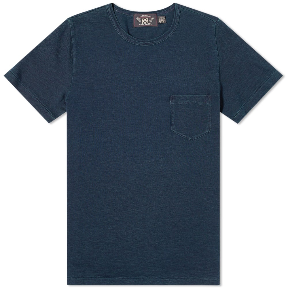 RRL Indigo Dyed Crew Tee - 1