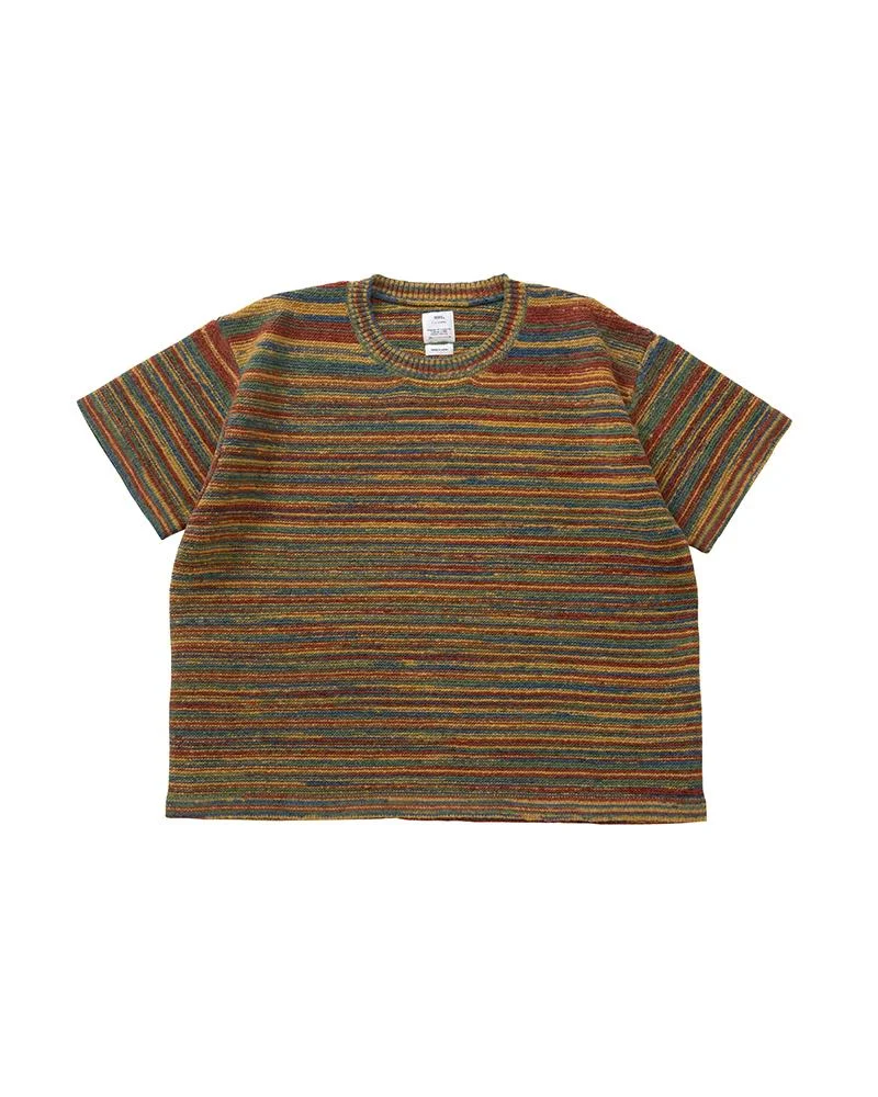 JUMBO KNIT TEE S/S W RED - 1