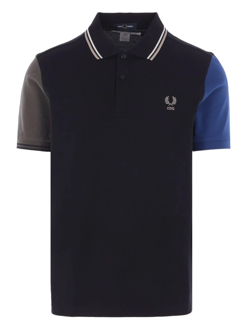 colour-block logo polo shirt - 1