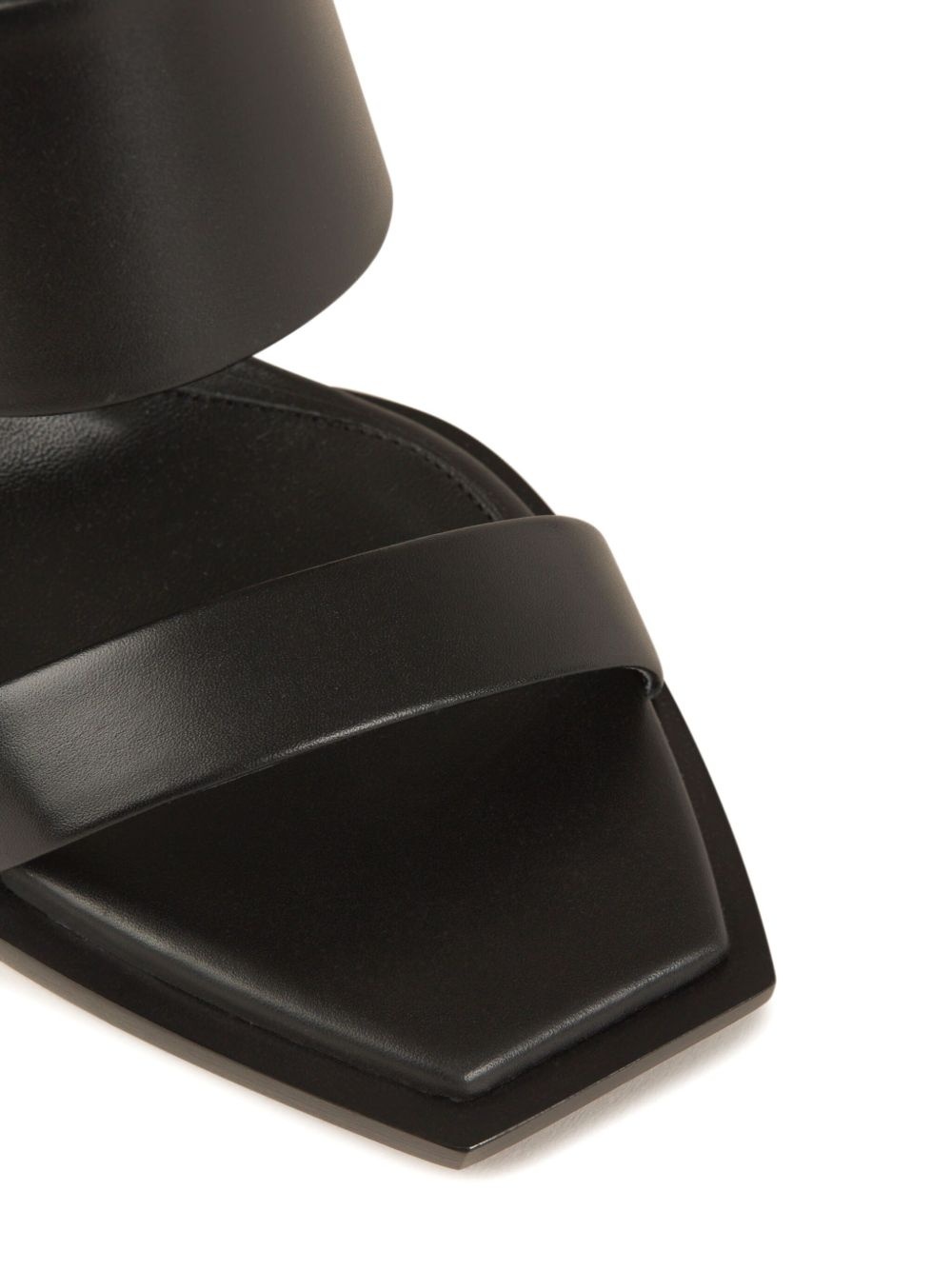 75mm platform leather mules - 5