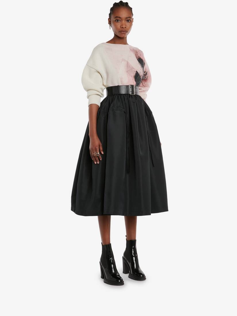 Anemone Print Jumper in Pink/ivory/black - 3